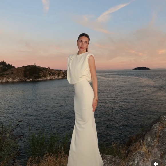 Club L London Cream Backless Dress - Picture 3 of 6